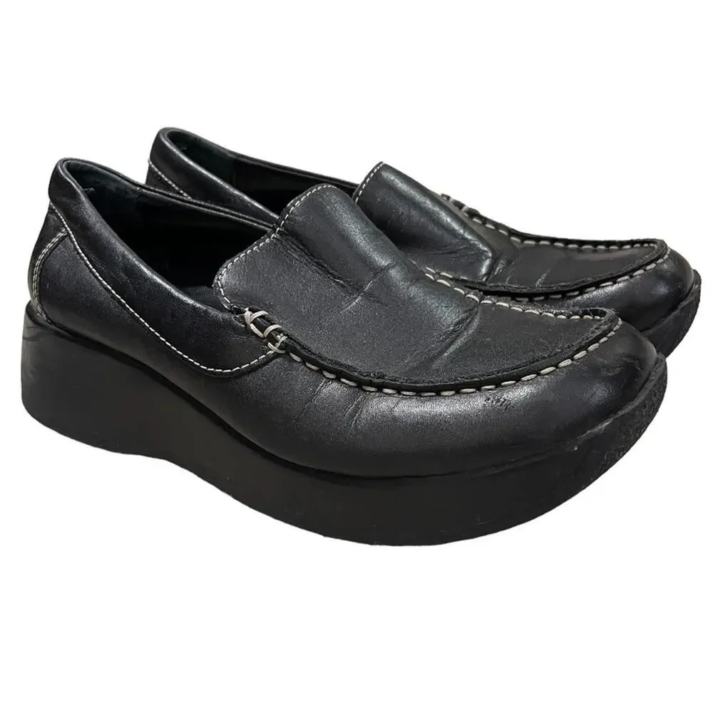 Vintage Y2K Steve Madden Black Platform Chunky Heel Shoes 6.5